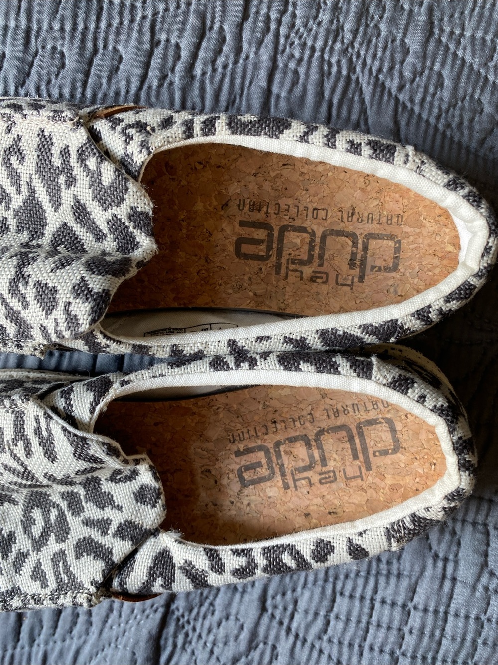 Hey Dude Leopard Canvas Slip-Ons - Black & Cream - Picture 5 of 5
